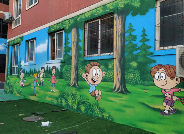 幼兒園墻噴繪如何做？